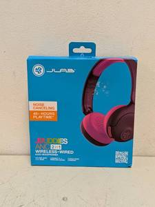 lot 18 image: NEW JLAB 2 IN 1 WIRELESS  WIRED KIDS HEADPHONES