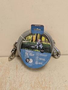 lot 99 image: NEW VIBRANT LIFE VINYL COVERED TIE-OUT FOR DOGS 25FT