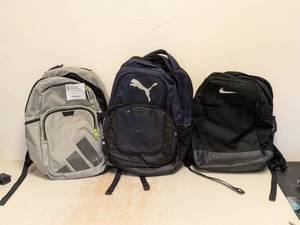 lot 195 image: (3) ASSORTED BACKPACKS