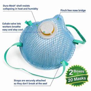 lot 14 image: MSRP $160 2 Boxes (10 masksbox) Moldex&nbspParticulate Respirators Masks WExhale Valve&nbsp2307N95&nbspMolded Nose Bridge, Cushion &amp Softspun&nbspLining Used for high risk of exposure to airborne particles, includes woodworking &amp demolition