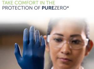 lot 50 image: MSRP $150  5 Boxes (1150 gloves)&nbspHALYARD PUREZERO ULTRA VIOLET Nitrile Biotechnology Gloves,&nbspLARGE, 3.5 Mil,&nbspTested against 57 chemicals,&nbspfentanyl&nbsp&amp chemotherapy drugs, Violet Color Signifies High Level Protection&nbsp