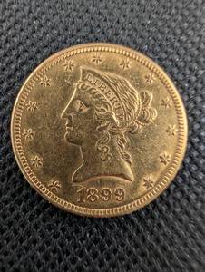 Liberty Head Gold Double Eagle 1899 - U.S. $10 Gold Coin