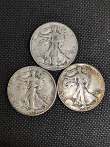 lot 27 image: Walking Liberty Half Dollars (Lot of 3)