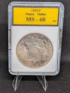 lot 31 image: 1924-P Peace Dollar MS-60