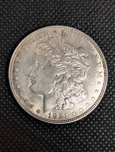 lot 45 image: Morgan Silver Dollar 1921-D - United States One Dollar Coin