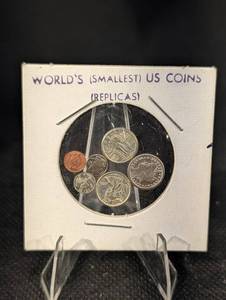 lot 65 image: Worlds Smallest US Coins Replica - 6-Coin Display Set