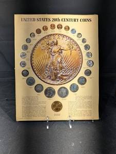 lot 72 image: UNITED STATES 20th CENTURY COINS Poster & Bicentennial Constitution Covers Set