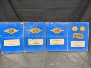 lot 82 image: The U.S. Bicentennial Gold Set - 23K Gold Overlay Half Dollars (Seth G. Huntington Design)