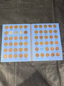 lot 97 image: Lincoln Cent Collection on Blue Album Pages - 1941-1962 Mint Marks (DS)