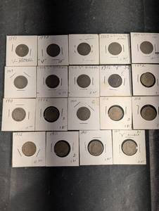 lot 101 image: V Nickel Coins - Assorted Years Collection 1891-1912