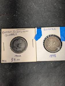 lot 102 image: Barber Liberty Head Quarter 1902 & 1898