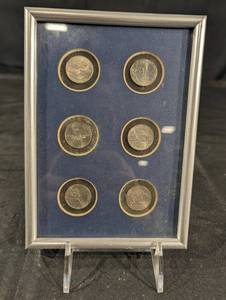 lot 131 image: Six United States Nickels - Blue Frame Display