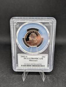 lot 173 image: Missouri 2003-S 25C Proof Coin PCGS PR69DCAM