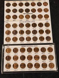 lot 198 image: Lincoln Memorial Cents Collection (1959-1985) Binder Pages