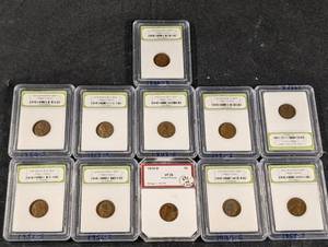 lot 200 image: San Francisco Wheat Cent Slabs INB Collection - Mixed Dates