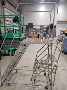 Lot of Two Rolling Safety Ladders (602654)