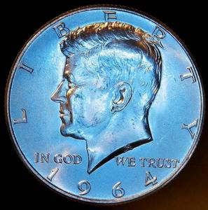 lot 44 image: Uncirculated 1964 Kennedy Half Dollar