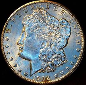 lot 15 image: AU 1902-O Morgan Silver Dollar, Original Surfaces