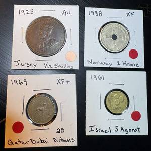 lot 41 image: 1923 States of Jersey 112th Shilling  (3) Tougher Find World Coins