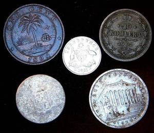 lot 42 image: Collection of (5) World Coins, Most Silver