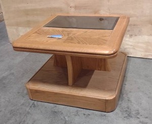 lot 25 image: Wooden End Table with Mirror