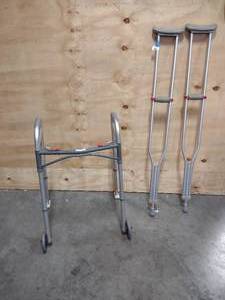 lot 93 image: Medical Crutches and Walker
