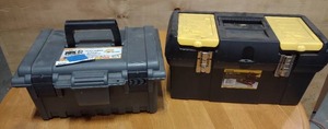lot 187 image: Stanley and Plano Tool Boxes Assorted Tools and Hardware