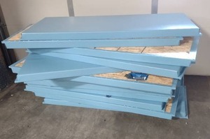 lot 197 image: 13 Blue Padded Wall Panels