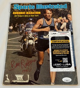 lot 40 image: Bill Rodgers Signed Sports Illustrated Magazine With JSA COA