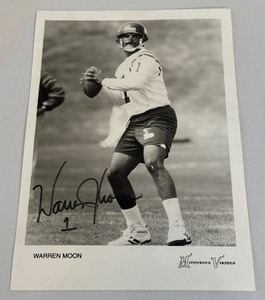 lot 43 image: Warren Moon Signed Photo - Minnesota Vikigns Football