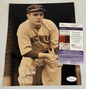 lot 47 image: Johnny Vander Meer Signed 8x10 Vintage Baseball Photo With JSA COA