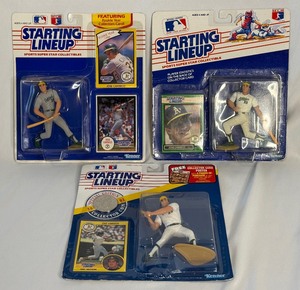 lot 44 image: (3) Jose Canseco Starting Lineup Figures 1989, 1990, 1991 Baseball