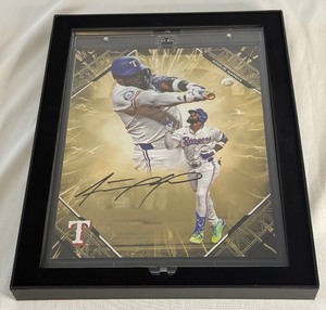 lot 32 image: Adolis Garcia 50 Signed With MLB and Fanatics COAs 2025 Under Wraps Emanate MLB Collection Numbered 4850
