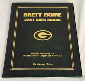 lot 55 image: Brett Favre 22kt Gold Football Card Book by Danbury Mint
