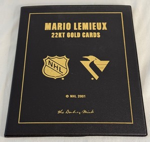 lot 56 image: Mario Lemieux 22kt Gold Cards 2001 NHL by Danbury Mint