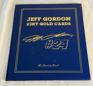 lot 59 image: Jeff Gordon 22kt Gold NASCAR Cards Book by Danbury Mint
