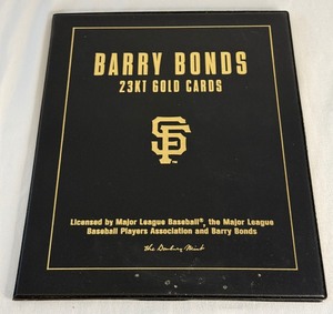 lot 61 image: Barry Bonds 23kt Gold Cards Baseball Book by Danbury Mint