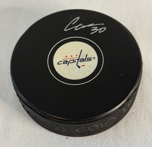 lot 71 image: Ilya Samsonov Autographed Washington Capitals Hockey Puck With Fanatics COA