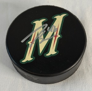 lot 74 image: Jared Spurgeon Autographed Minnesota Wild Hockey Puck