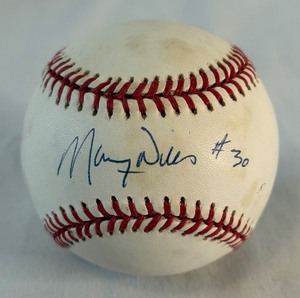 lot 99 image: Maury Wills Autographed Baseball Rawlings ONLB White Ball With JSA COA