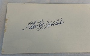 lot 104 image: Stan Coveleski Autographed Index Card with JSA COA