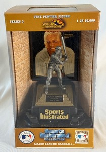 lot 108 image: Mickey Mantle Sports Illustrated Sports Champions Pewter Baseball Figure