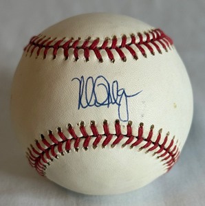 lot 13A image: Mark McGwire Signed Baseball Rawlings OALB Brown Ball