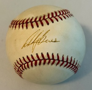 lot 158 image: Andy Benes Signed Baseball Rawlings ONLB White Ball