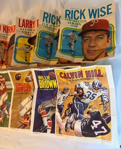lot 161 image: Vintage Baseball and Football Lot of 8 Pin Up Posters