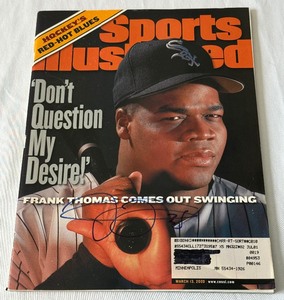 lot 10A image: Frank Thomas Signed Sports Illustrated Magazine