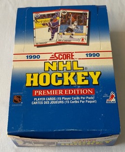 lot 164 image: 1990 Score Premier Edition NHL Hockey 36 Pack Box