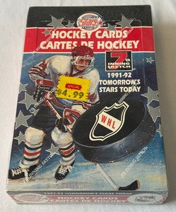 lot 165 image: 1991-92  Tomorrows Stars Today Hockey NewSealed Pack Box