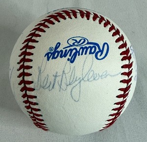 lot 186 image: Minnesota Twins Multi-Player Signed Baseball - Blyleven, Suzuki, Hicks, Perkins, Escobar, and More