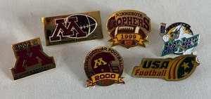 lot 189 image: University of Minnesota Gophers Football and USA Football 6 Pin Lot
